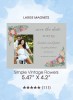 Simple Vintage Flowers Save the Date Magnets